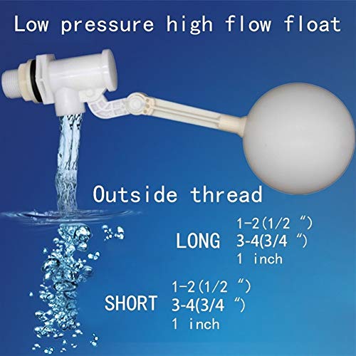 Vanne à flotteur pour aquarium grand débit filetage 3/4 réglable