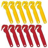 12pcs Safety Box Cutter Utility Knife, Box Cutter, Plastic Handheld Utility Knife for Opening Boxes, Shipping...