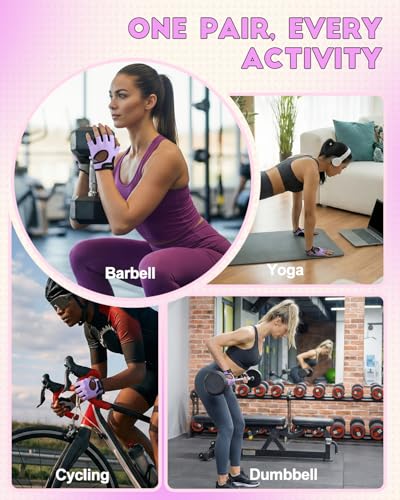 Image of VINSGUIR Workout Gloves for Men and Women, Weight Lifting Gloves with Excellent Grip, Lightweight for Gym Exercise, Cycling, Cross Training, Pull ups, Fitness, Climbing and Rowing