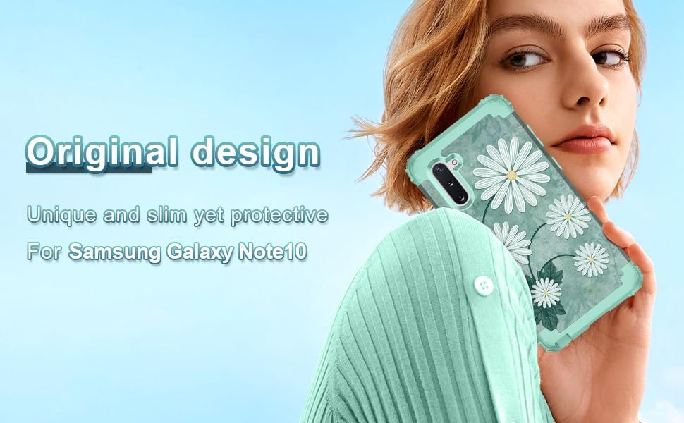 Miniatura 7 de Hekodonk Funda protectora híbrida para Samsung Galaxy Note 10, resistente a prueba de golpes, de plástico duro+goma de silicona, funda protectora