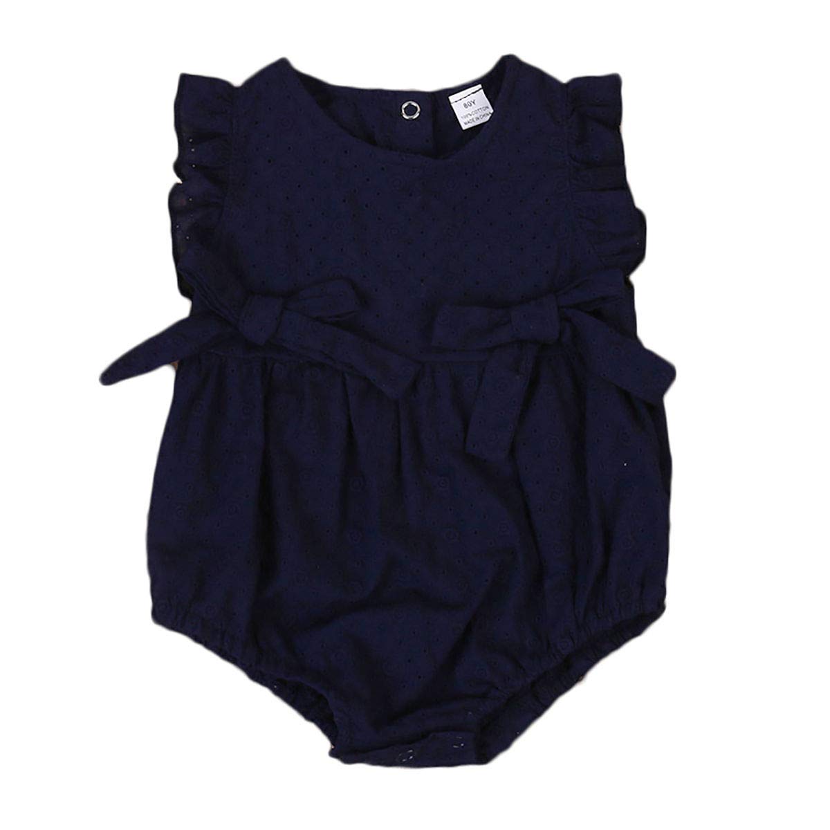 Toddler Baby Girls Floral Print Ruffled Sleeve Onesies Romper Bodysuit Baby Summer Jumpsuit Onesie Outfits