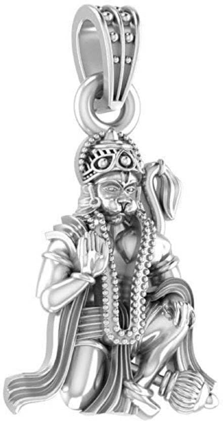 Colgante de plata de ley de Hanuman amuleto de Bajrang Bali unisex S 2