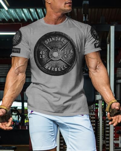 Squat Bench Deadlift Repeat Workout Shirts for Men Weight Plate Gym T-Shirt3