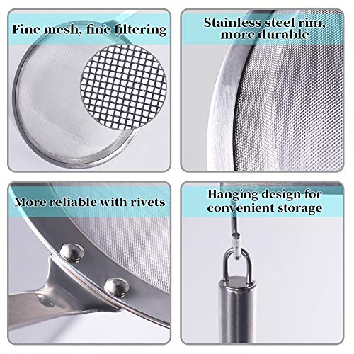 Newness P-US-0273 Fine Mesh Skimmer Spoon (5 Pack), Professional 304 Stainless Steel Hot Pot Fat Strainer For Oil Filter Skimming Grease And Foam, Durable Multi-Functional Kitchen Cooking Mesh Food Strainer thumb #5