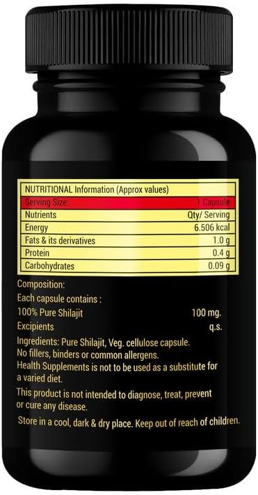 DR. VITASTA Shilajit Premium Capsules | Boosts Immunity & Provide Energy | Improve Strength (50 Capsules - Pack of 2)