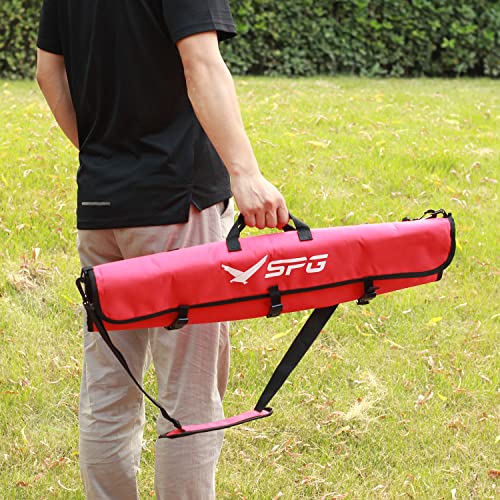 Fenjaner Archery Recurve Bow Accessories Bag Takedown Bow Case With Adjustable Shoulder Strap For Hunting Shooting (Red) #TOP5
