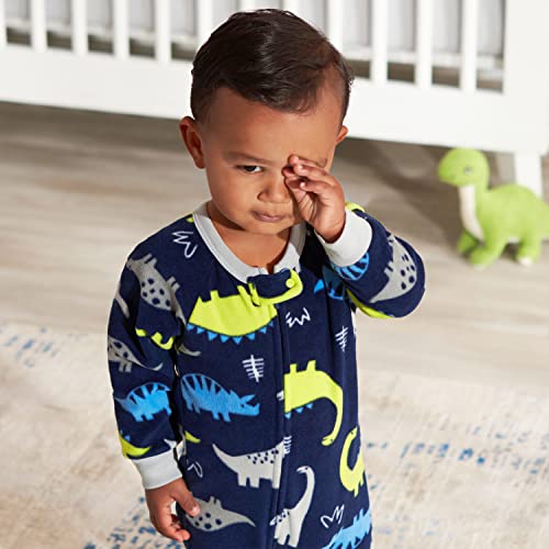 Image of Gerber Baby Boys 2-Pack Flame Resistant Fleece Footed Pajamas