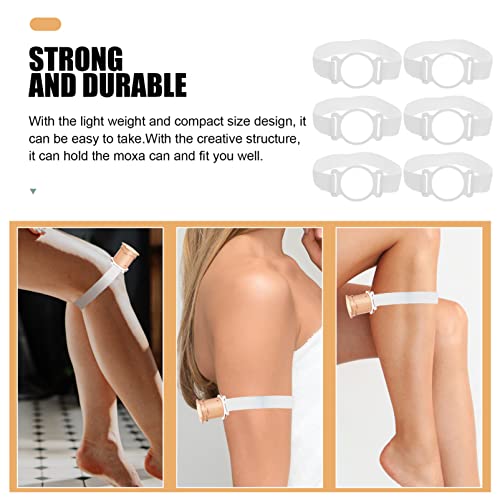 Bandas portátiles para moxibustión VICASKY, 6 piezas, correas elásticas duraderas para fijación en rodilla, pierna y brazo, accesorio doméstico para moxa con mejor adherencia y comodidad miniatura 5