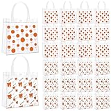 24 Pcs Basketball Clear Goodie Bags with Handles PVC Basketball Gift Bags Sport Theme Party Favor for Team Gifts Birthday, 8 x 8 x 3.15''