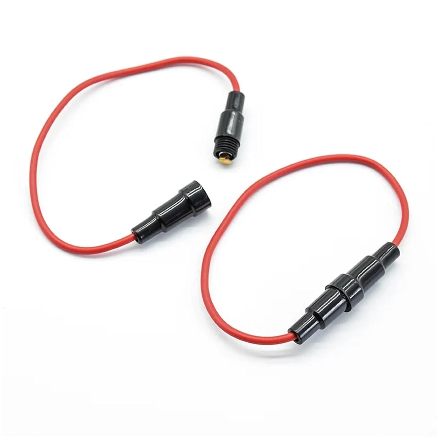5 * 20mm Inline Fuse Holder 220V Fast-Blow Screw Type Quick-Blow Glass with 22 AWG Wire XF30 5Pcs