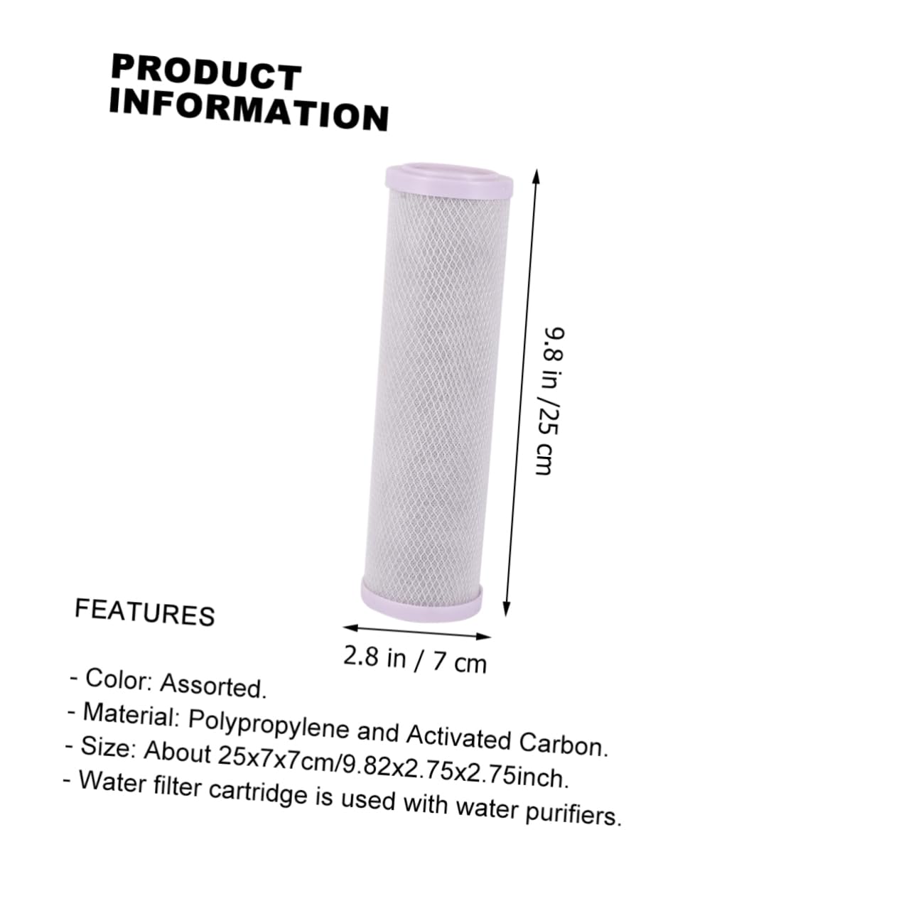 Mikikit Filtro Dell'acqua in Cotone Pp Per Depuratore D'acqua Nucleo Del Filtro D'acqua Flusso Elevato