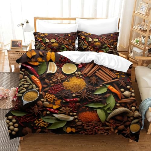 Housse de couette microfibre infroissable Londres 3D 220x240 avec taie - 2