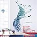 Sticker Mural Pour Chambre, Plume Autocollant Mural Décoration Murale Pour La Chambre D'enfant Salon 124cm × 72cm Sticker Mural | Sticker Mural Déco Pour Placard Fenêtre Cuisine Couloir
