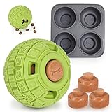 Play Plus アナと雪の女王のおやつ 調剤犬用おもちゃ - 子犬を忙しく気が散らせ続けるインタラクティブな犬のおもちゃ - 凍結可能な充填可能なゴム、不安を軽減し、掃除が簡単、高齢者に最適 (グリーン)