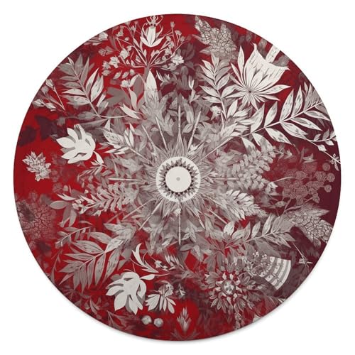 Rundes Strandtuch, Schneeflocken-Komplex, Illustration, bedruckte Reisedecke, personalisierte Decke, Yoga-Decke, Mikrofaser, Strandtuch, dicke Tischdecke, Unisex