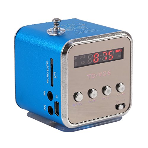 Fosa Digital Mini Altavoz Portátil de Música MP3/4 Player Micro SD/TF altavoz disco USB Radio FM para exteriores e interiores Color Casa, Dormitorio, Cocina, Baño, coche, fiestas, viajes, Sport, ECC