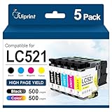 Avantages du produit : la cartouche d'encre Uiprint LC521 LC521XL avec les dernières puces mises à jour est facilement reconnue par le micrologiciel de l'imprimante. L'encre de haute qualité produit des impressions de haute qualité, vives et naturelles qui rendent la vie quotidienne et le bureau plus efficace.