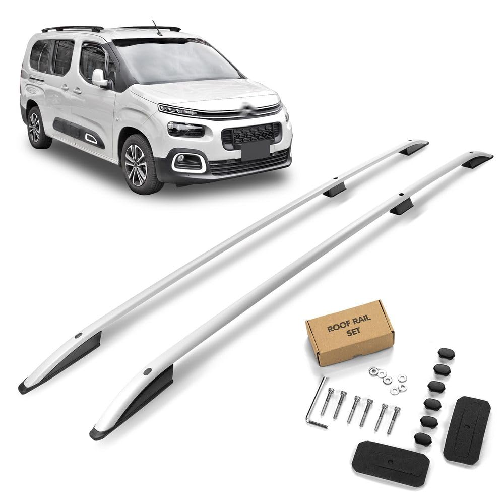 CHROMEMASTER | Barras Portaequipajes, Rieles de Techo Compatible con Citroen Berlingo L2 | XL Largo 2018+; Se Utilizan para el Montaje de Portaequipajes de Techo, Cajas de Techo o Portabicicletas