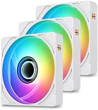 Thermaltake CT120 EX Infinity ARGB Sync 3 Pack; Infinity Mirror Hub; 120mm x 28mm; PWM 500~2000 RPM; MagForce 2.0; Airflow 68.20 CFM; 5V 3-Pin Motherboard Sync; 3-Pack; Snow; CL-F243-PL12SW-A