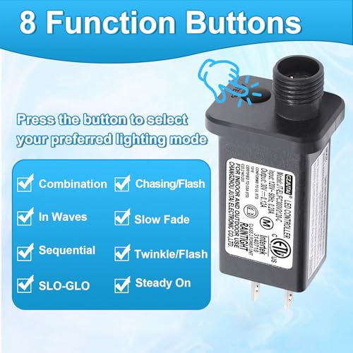 Image of 30V3.6W 8 Mode Light LED Transformer 30V LED Controller Class 2 Power Supply, Low Voltage Transformer US Plug, Replacement for CZJUTAI JT-EL /FC- 300V0120-C [Z836]