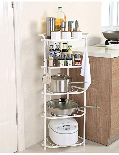 LNDDP 5 Tier Kitchen Pan Stand Pot Saucepan Storage Organiser Unit Rack Holder Metal Utensil Adjustable Shelf (Size : 1)