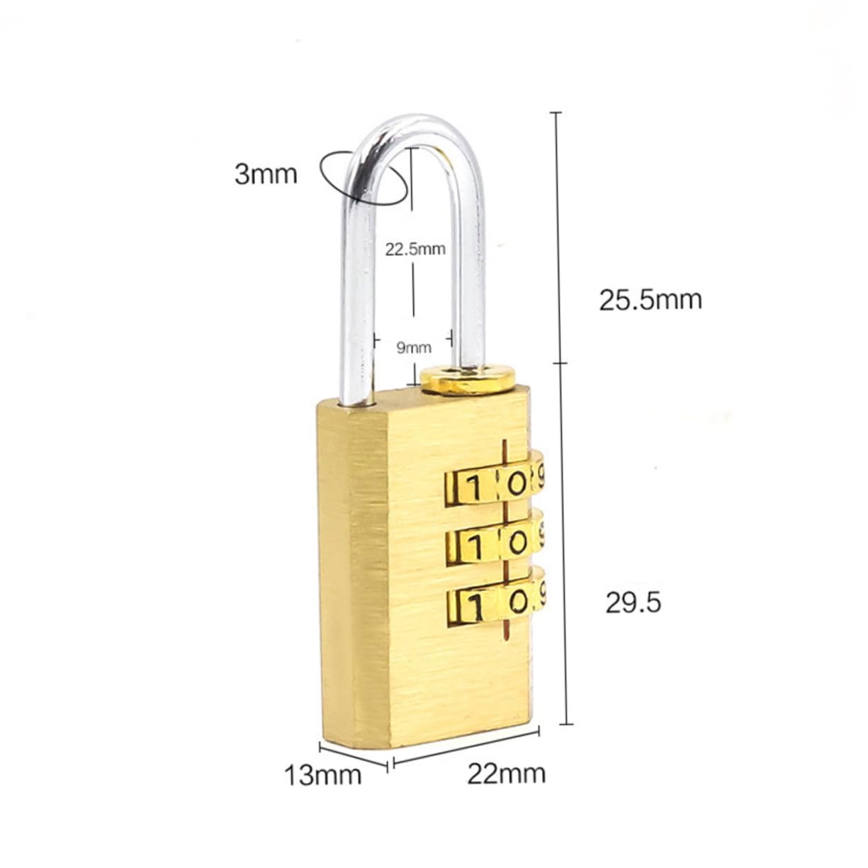 INOOMP 3 Set Di Lucchetti Per Valigia Da Viaggio Combinazione Numerica Lucchetto A 3 Numeri Facile Da Impostare Portatile Per Armadio Zaino 2 Pezzi*3