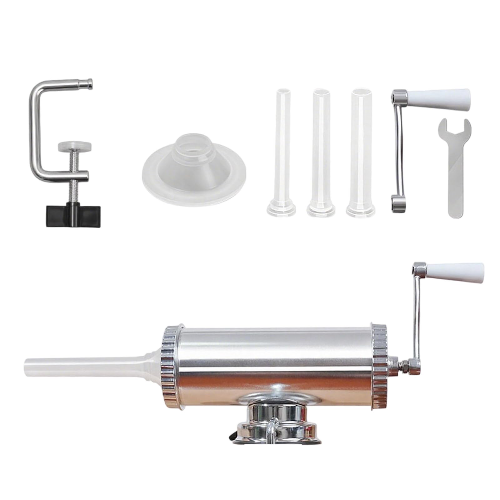 HDOYTXXM Stable Horizontal Frankfurter Maker with Ergonomic Handle Permanent Aluminum Building for Easy Meat Processing Home Use Aluminum Mixture Frankfurter Pad