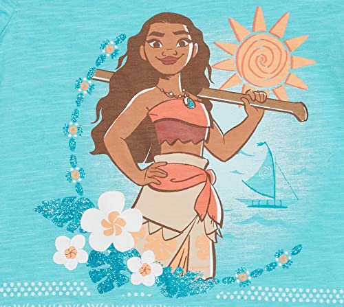 Disney Princess Moana Toddler Girls Graphic T-Shirt & Skirt Set Aqua 3T #TOP4