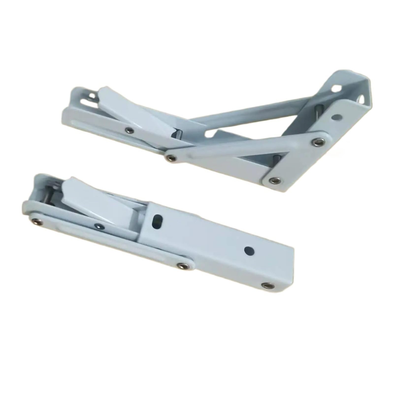 Shelf Bracket 6inch Folding Shelf Brackets with Screws Adjustable Collapsible Wall Shelves Triangle(White)