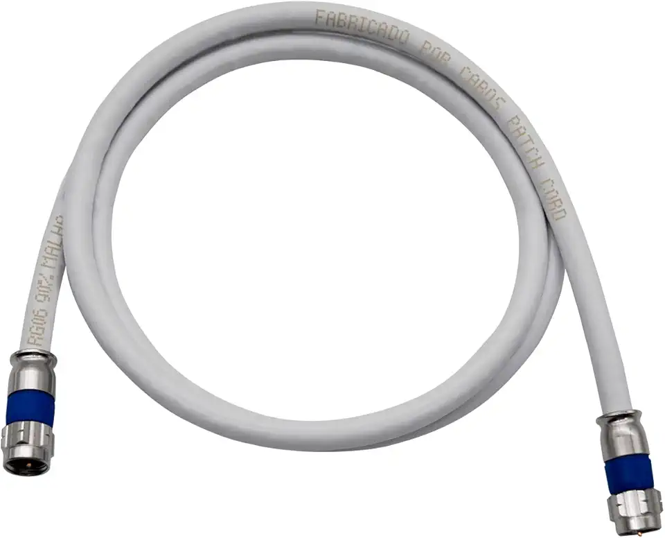 Cabo Coaxial RG06 95% de Malha para Antena Digital 1 Metro