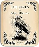 Literary Mouse Pad. Mousepad with Famous Book Design. (Raven (Aged Paper))