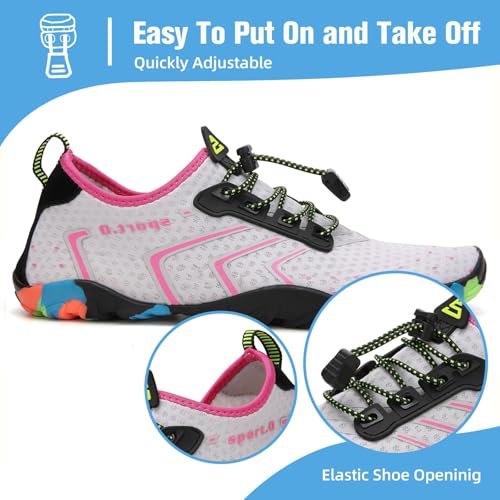 Image of Mishansha Water Shoes for Women Men, Quick-Dry Barefoot Swim Shoes with Drainage Holes, Lightweight Aqua Shoe for Beach Pool River Boating Yoga Walking