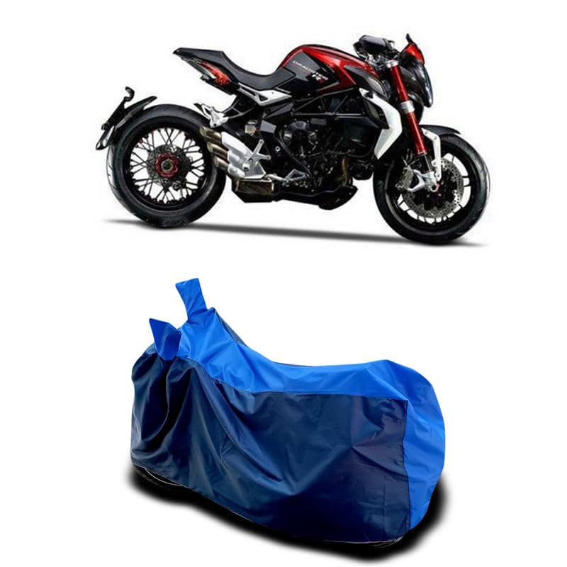Image of DUFFEL-Two Wheeler Bike Body Cover Compatible for Mv Agusta Dragster800 Rr Bs6 Heat Protectio /UV-Rays /Birds Dropping /DustProof /Waterproof All Variants [Nevay Blue]