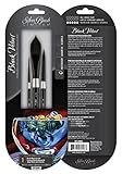 Silver Brush WC-3000S Black Velvet Watercolor Short Handle Brush Set, 3 Per Pack
