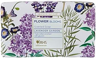RHS Beauty Flower Blooms Lavender Garden Triple Milled Scented Bar Soap, 240g 248 ml