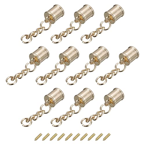 Capuchons d'extrémité de cordon rigides à vis pour fixer vos pompons et sangles de sac