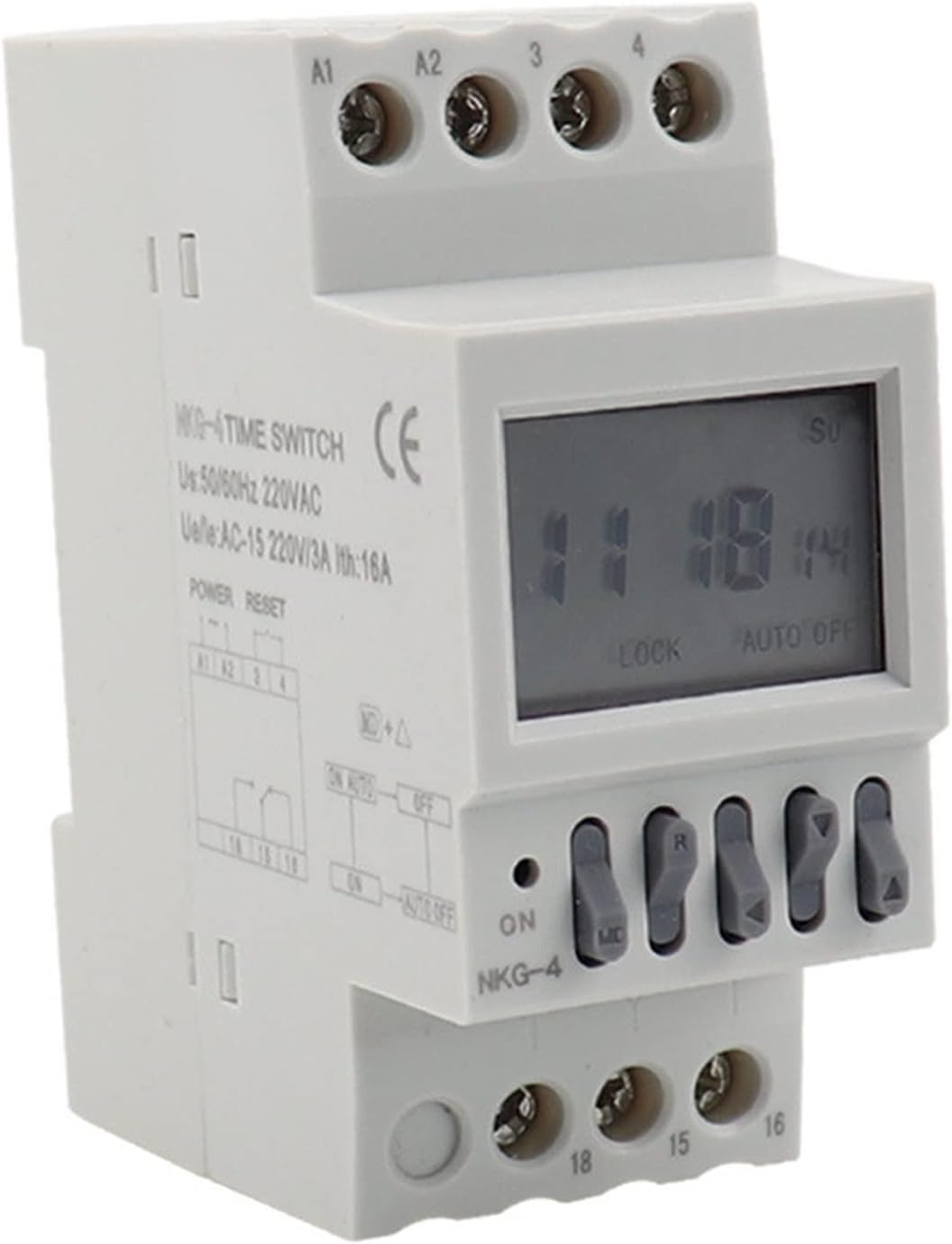 NKG-4 Automatic Factory School Bell Controller Control Instrument 40 Groups Din Rail Microcomputer Timer Time Switch Relay