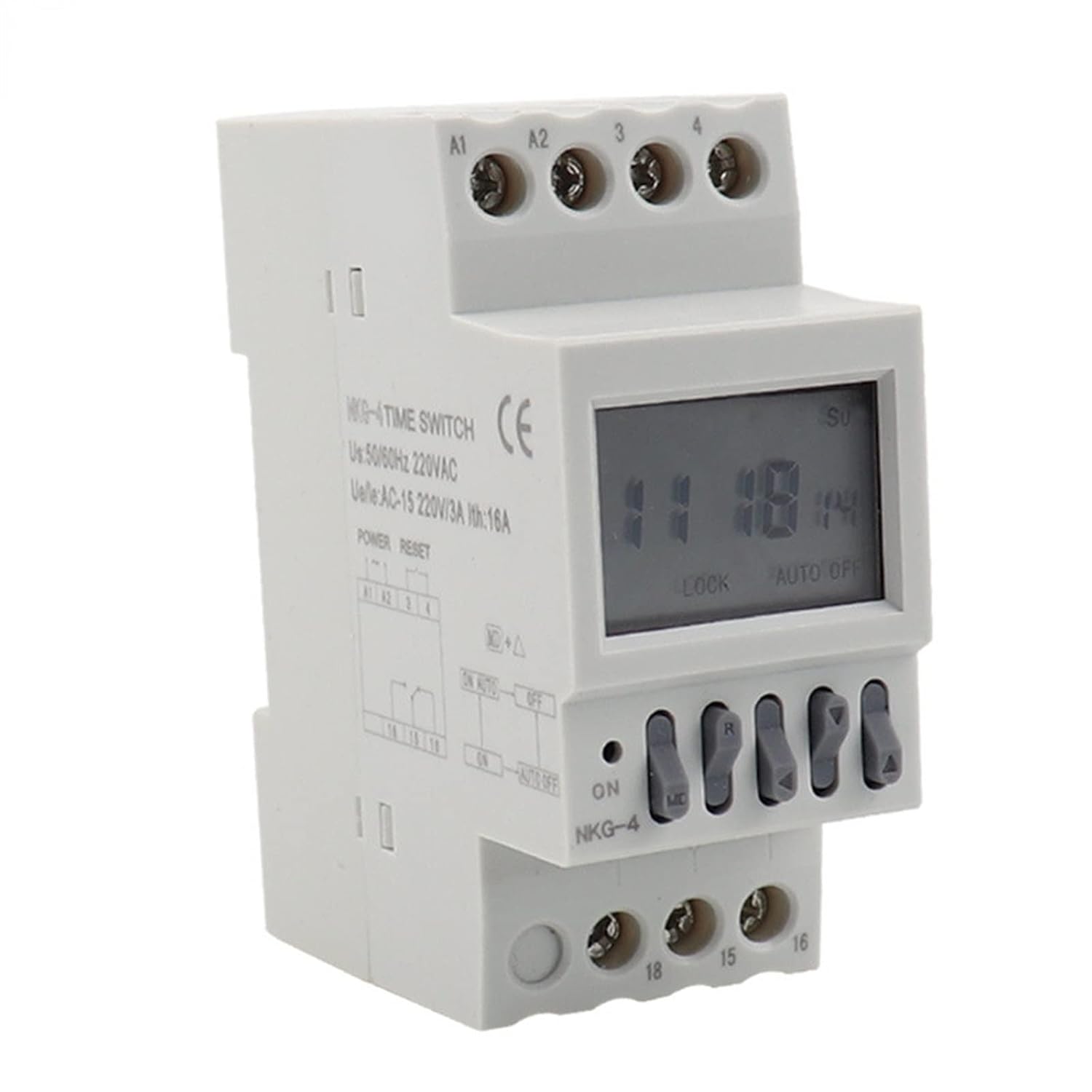 NKG-4 Automatic Factory School Bell Controller Control Instrument 40 Groups Din Rail Microcomputer Timer Time Switch Relay 1Pcs