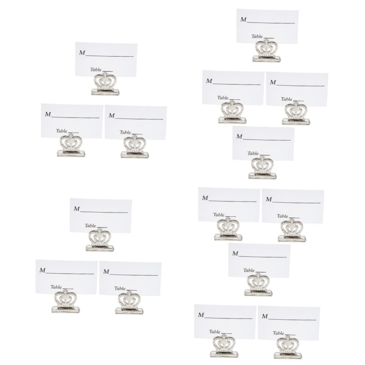Tofficu 5 Juegos De Portatarjetas Para Centros De Mesa De Fiesta Con Forma De De Aleación Resistente Para Fotos Notas Y Números De Mesa (3 Unidades X 5)