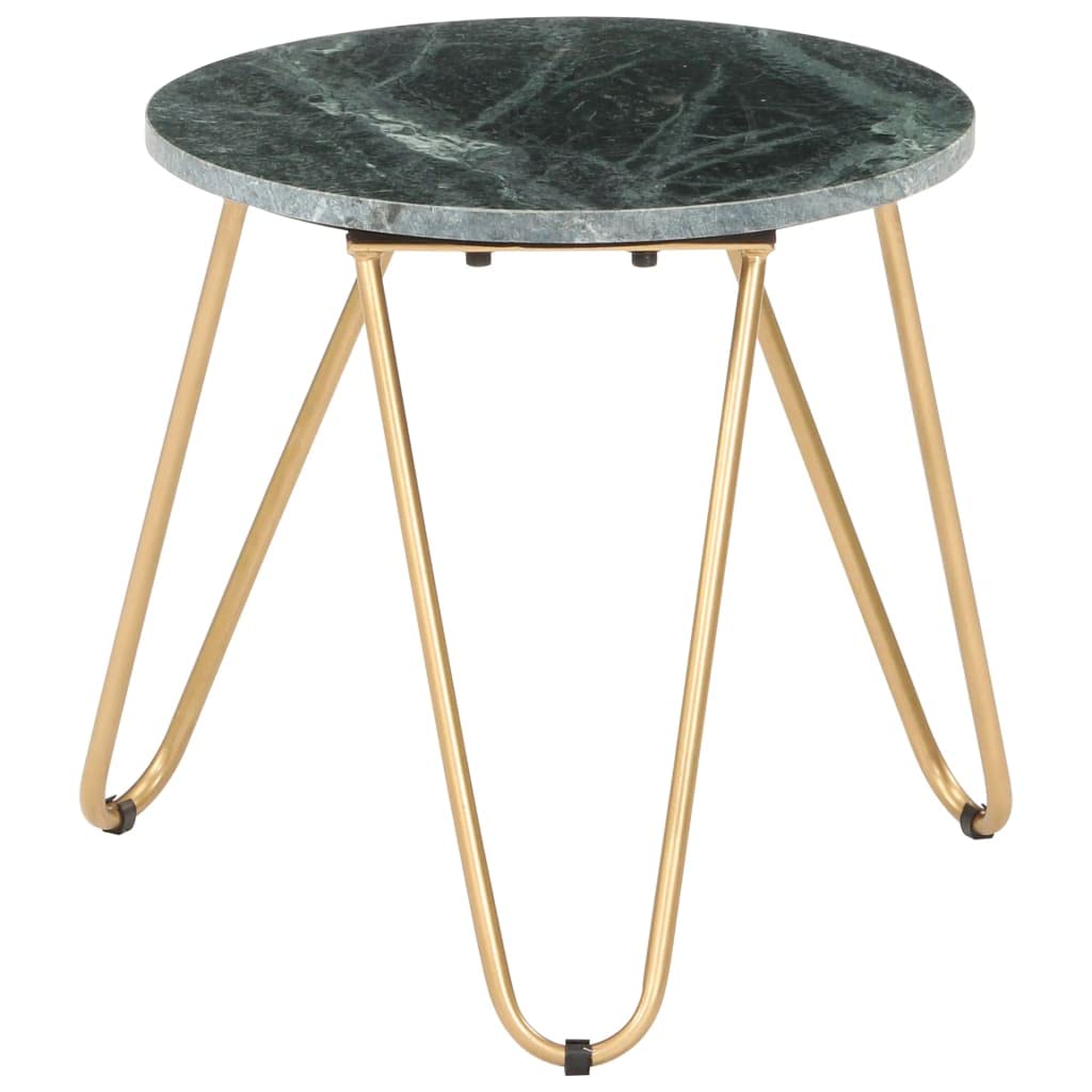 Table d'appoint aspect marbre vert et structure haut de gamme
