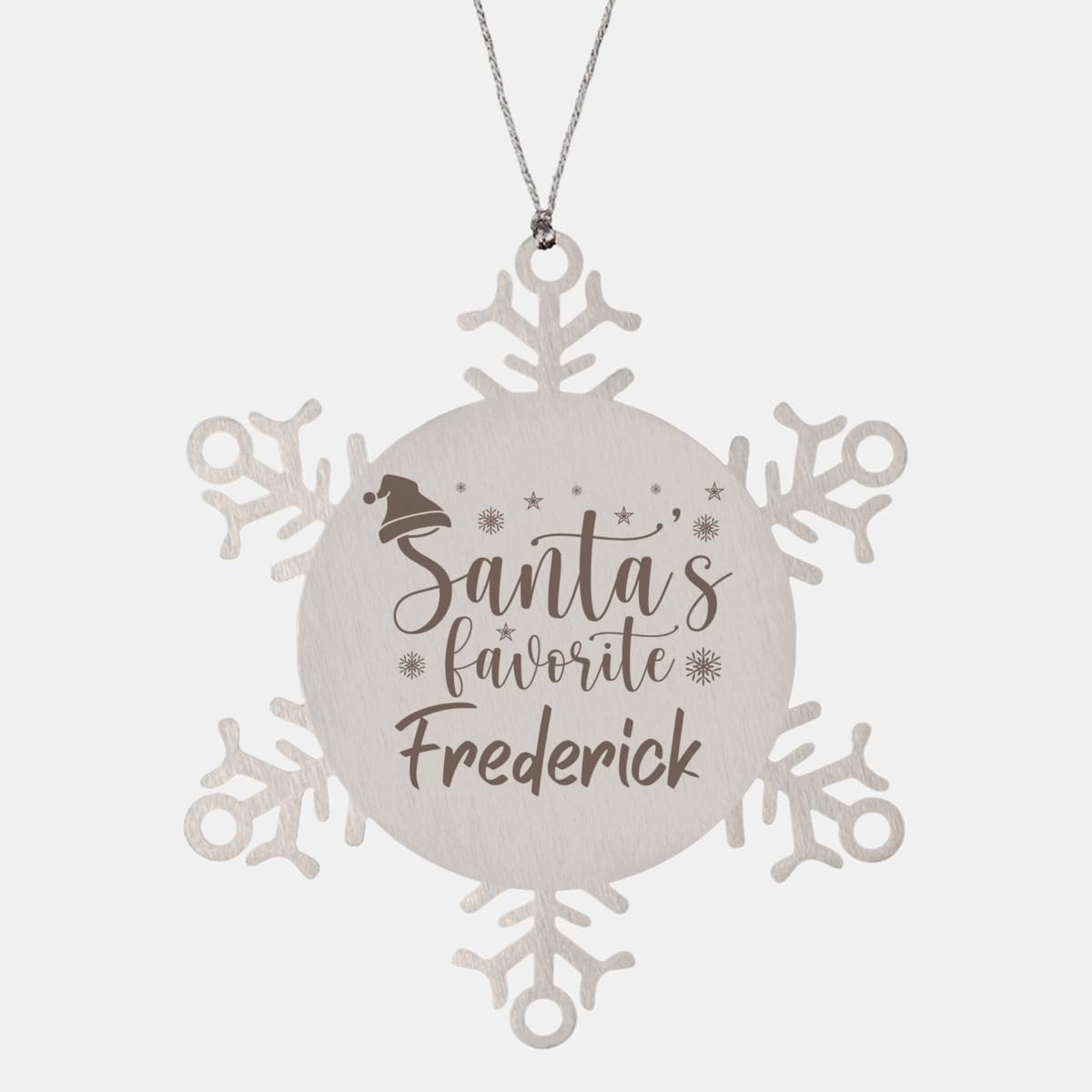 Christmas Ornament for Frederick Snowflake Engraved Ornament Santa Favorite Frederick Christmas Unique Gifts for Frederick Coworkers Colleague, Inspirational Frederick Xmas Holiday Thank You Gifts