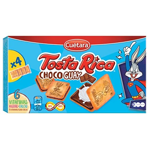 Cuétara Tosta Rica Choco Guay Galletas Sándwich Rellena de Crema de Leche, 168g