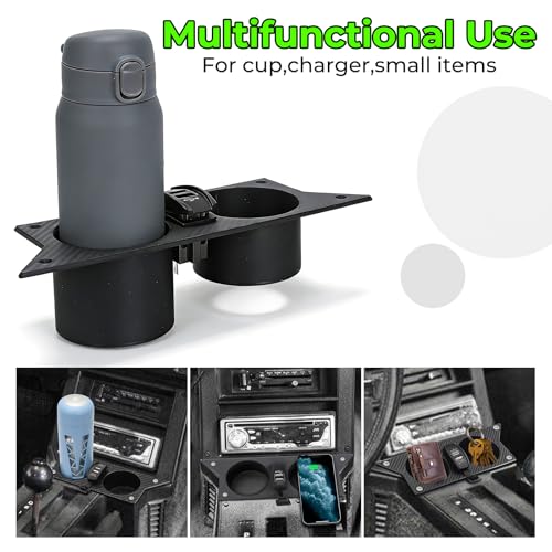 Portavasos para Chevrolet Camaro 1982-1992 con cargador USB miniatura 3
