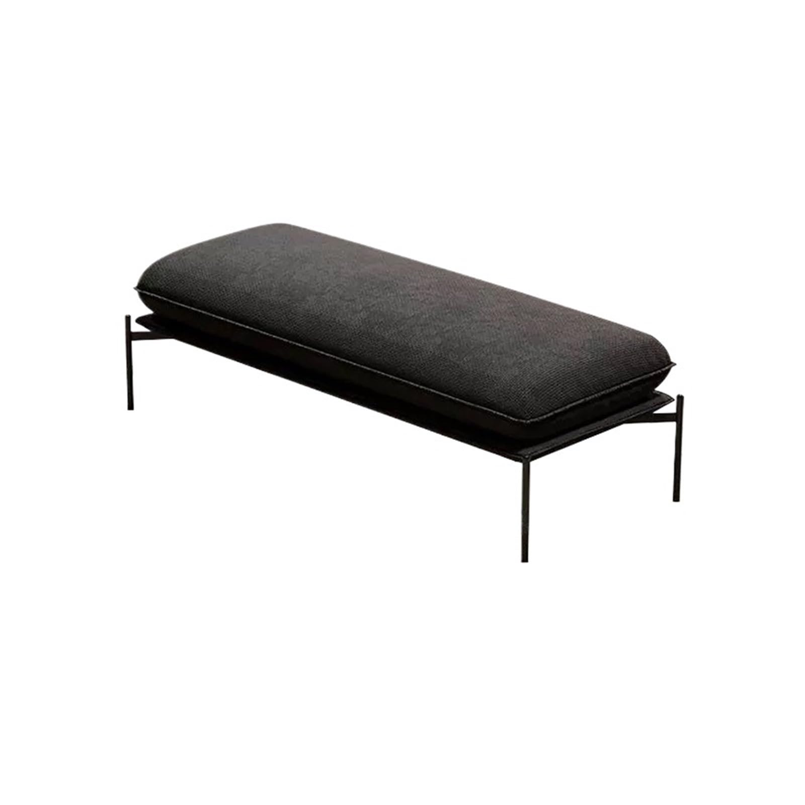 XUJUAN-0227 End of Bed Stainless Steel Bed end Stool Bedroom Resting Clothing Store Fabric Shoe Changing(Large)