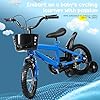 Kids Bike for Boys Girls 2-6 Years Old, 12 Inch Toddler Bike with Removable Training Wheels & Adjustable Seat, Children's Bicycles, Sturdy Carbon Steel Frame for Backyard/School Riding Blue #2