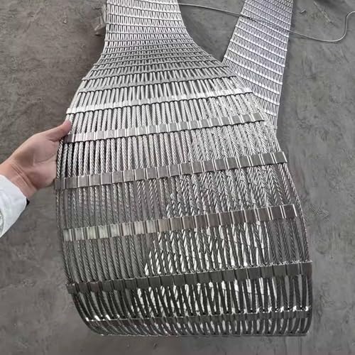 Filet de sécurité en acier inoxydable à maille flexible en X pour escalier et jardin - 4