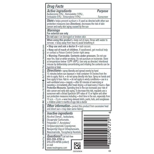 Neutrogena Clear Body Sunscreen Spray SPF 50, 5 oz - image 8