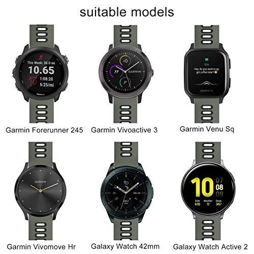 Correa de silicona 20mm compatible Vivoactive 3 miniatura 3