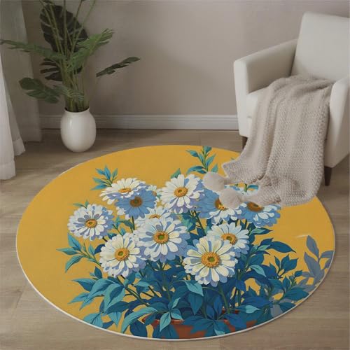 Alfombras de área redondas para decorar el salón y el estudio 4