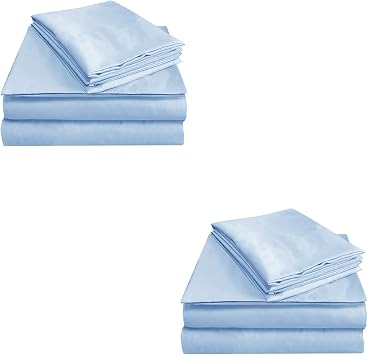 Mejoroom 4PC Queen Sheet Set with 4PC Full Size Sheet Sets, Hotel Luxury 1800 Sheets & Pillowcase Sets, Extra Soft, Breathable, Wrinkle & Fade Resistant